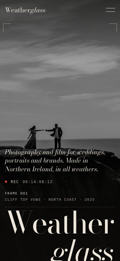 Example website design: Portfolio style